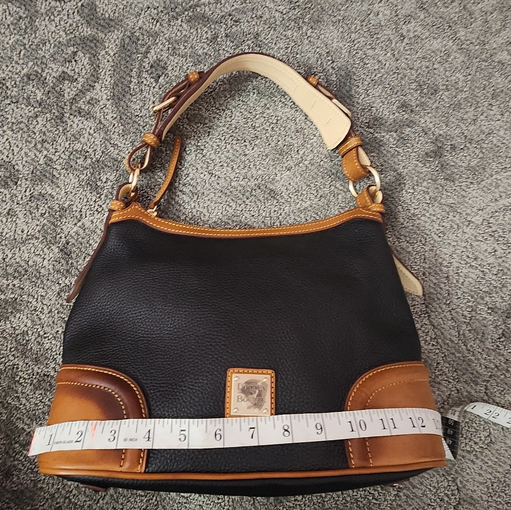 Dooney & Bourke Handbag #7L960 - Black / Brown - Pebble Leather - Picture 7 of 13